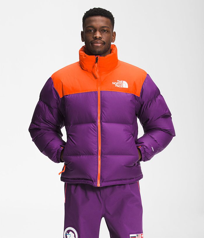 The North Face Winterjas Heren 1996 Retro Nuptse WFTK73290 - Paars/Oranje